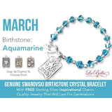Swarovski Birthstone Crystal Bracelet w/ FREE Charm Genuine - Fine Gifts La Bella Basket Company