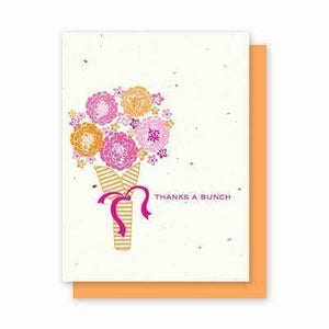 Thanks A Bunch Plantable Greeting Cards - 4 Pack - Fine Gifts La Bella Basket Company
