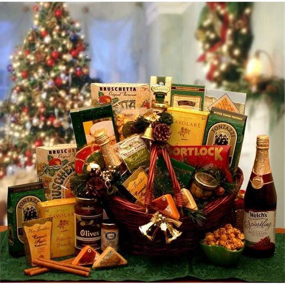 The Holiday Entertainer Gift Basket  Send warm tidings of comfort and joy to dear friends and beloved family members—no matter where they’re spending this holiday season.