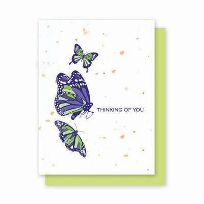 Thinking of You Butterflies Plantable Greeting Cards - 4 Pack - Fine Gifts La Bella Basket Company