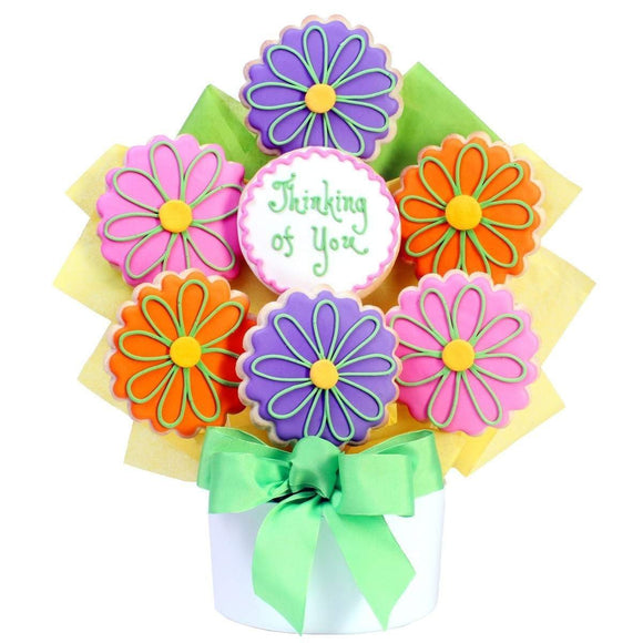 Thinking Of You Cutout Cookie Bouquet - Fine Gifts La Bella Basket Company