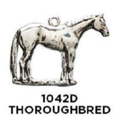 Thoroughbred Horse Charm - Sterling Silver - Fine Gifts La Bella Basket Company