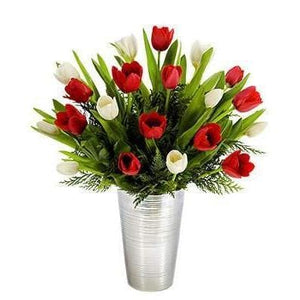 Tulip Surprise Flower Arrangement Same Day and Hand Delivered - Fine Gifts La Bella Basket Company