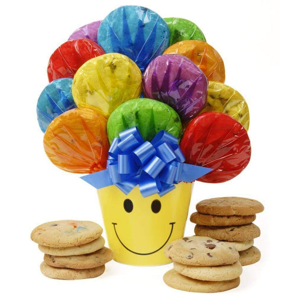 We Make You Smile Cookie Bouquet - Fine Gifts La Bella Basket Company
