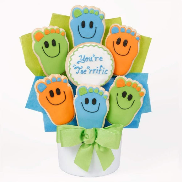 You're Toe-rrific Cookie Bouquet - Fine Gifts La Bella Basket Company