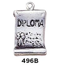 Sterling Silver Diploma Charm 
