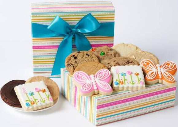 Butterflies Cookie Box - Fine Gifts La Bella Basket Company