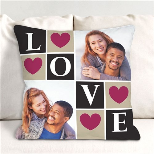 Love Photo Collage Pillow