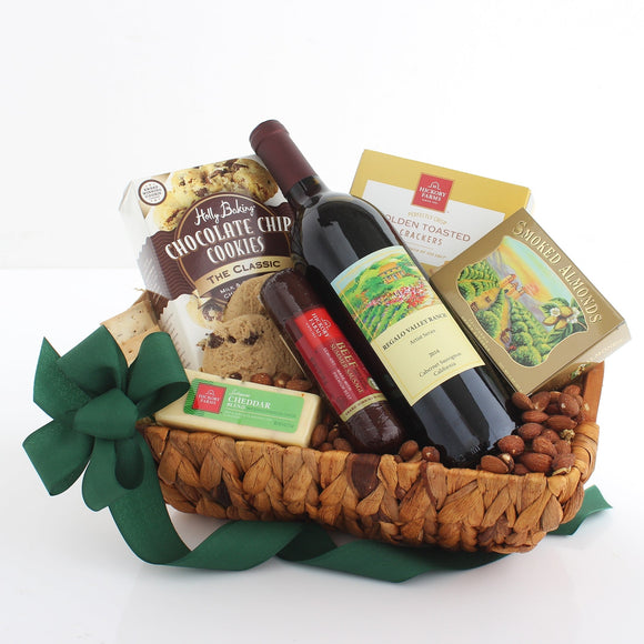 Cheers Wine Gift Basket - Fine Gifts La Bella Basket Company