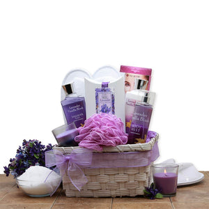 Lavender Spa Basket - Fine Gifts La Bella Basket Company