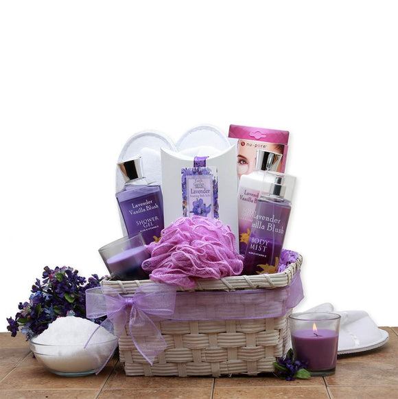 Lavender Spa Basket - Fine Gifts La Bella Basket Company