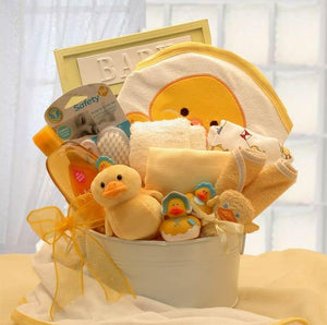 Bath Time Baby - MED Yellow, Blue or Pink - Fine Gifts La Bella Basket Company