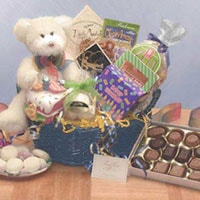 Beary Happy Birthday Gift Basket - Fine Gifts La Bella Basket Company