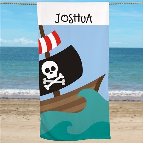 Pirate Ship Beach Towel