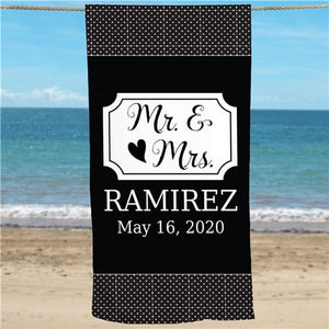 Mr. and Mrs. Beach Towel