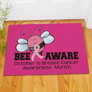 Bee Aware Breast Cancer Awareness Doormat