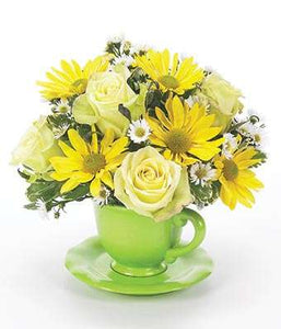 Green Tea Daisy Rose - Fine Gifts La Bella Basket Company
