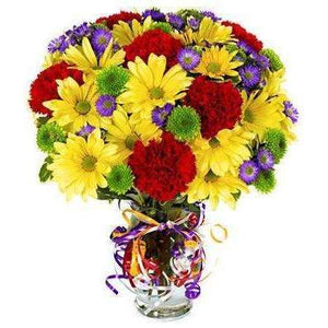 Colorful Bouquet Hand Delivered - Fine Gifts La Bella Basket Company