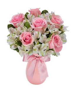 Pearly Pink Flower Bouquet