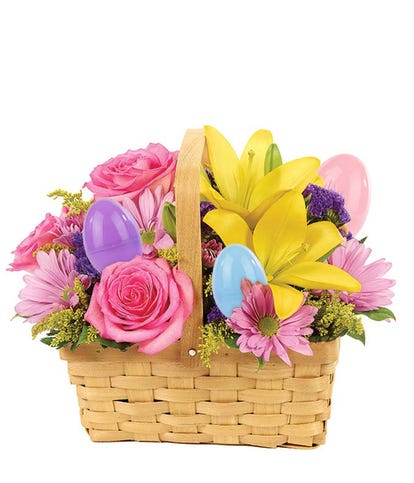 Easter Egg Floral Basket