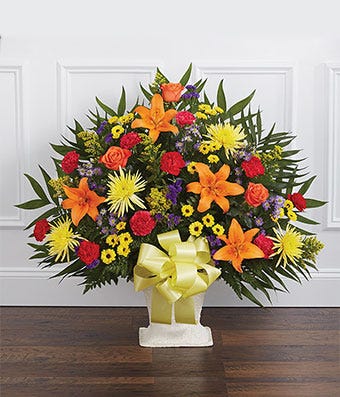 Multi Bright Sympathy Flower Arrangement
