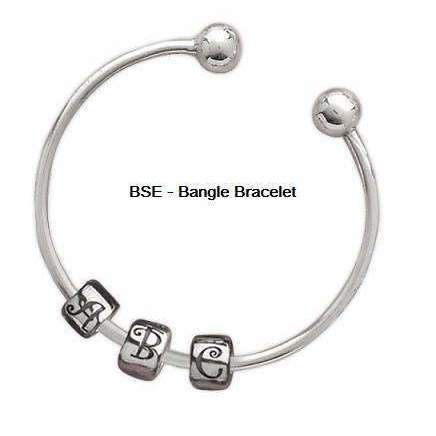 Bangle Bracelet with Screw End Beads - Fine Gifts La Bella Basket Company