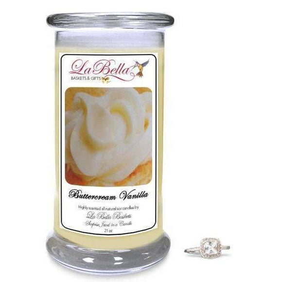 Butter Cream Vanilla Jewelry Candle - Fine Gifts La Bella Basket Company