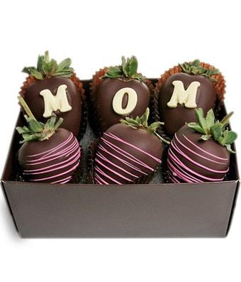 Mom 6 Chocolate Covered Strawberries - Fine Gifts La Bella Basket Company