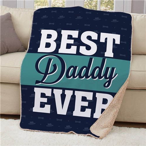 Best Daddy Ever Sherpa Blanket