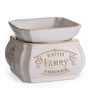 Faith, Family, Friends 2-in-1 Classic Fragrance Candle Warmer - Fine Gifts La Bella Basket Company