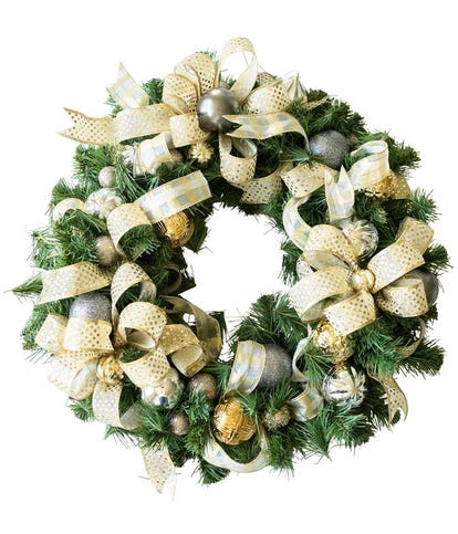Deluxe Silver and Gold Wreath