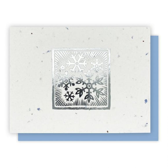 Foil Snowflake Card Plantable Greeting Cards - 5 Pack