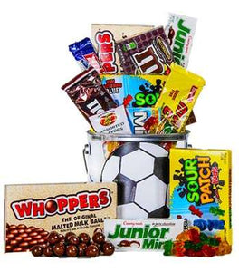 Soccer Fan Sweetness Pail - Fine Gifts La Bella Basket Company