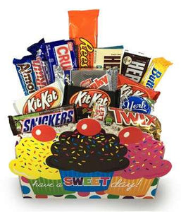 Happy B-Day Candy Basket - Fine Gifts La Bella Basket Company