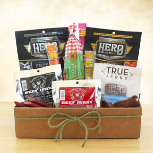 Meat Lover Jerky Gift Box - Fine Gifts La Bella Basket Company