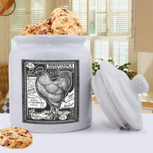 Vintage Rooster Cookie Jar - Fine Gifts La Bella Basket Company