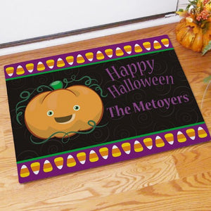 Halloween Pumpkin and Acorns Mat