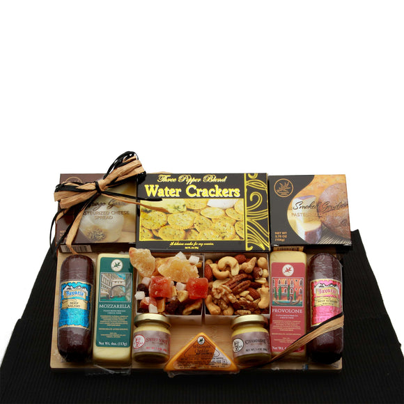 Savory Selections Meat and Cheese Gourmet Gift Board - Fine Gifts La Bella Basket Company