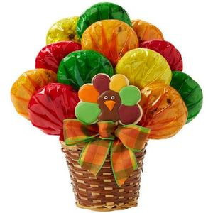 Turkey Cookie Bouquet - Fine Gifts La Bella Basket Company
