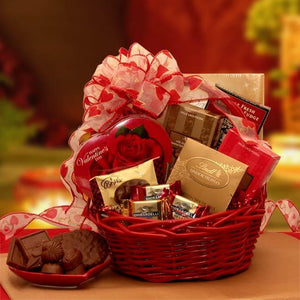 Chocolate Inspirations Valentine Gift Basket - Fine Gifts La Bella Basket Company