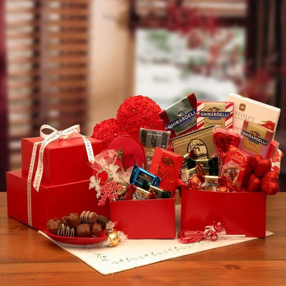 Ghirardelli Chocolate Tower - Fine Gifts La Bella Basket Company