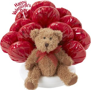 Teddy Bear Hearts Cookie Bouquet