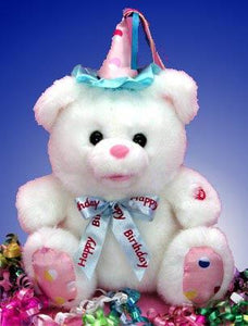 The Singing Birthday Bear is a 12 inch bear that sings the birthday song