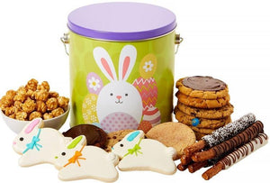Bunny Gourmet Cookie Tin - Fine Gifts La Bella Basket Company
