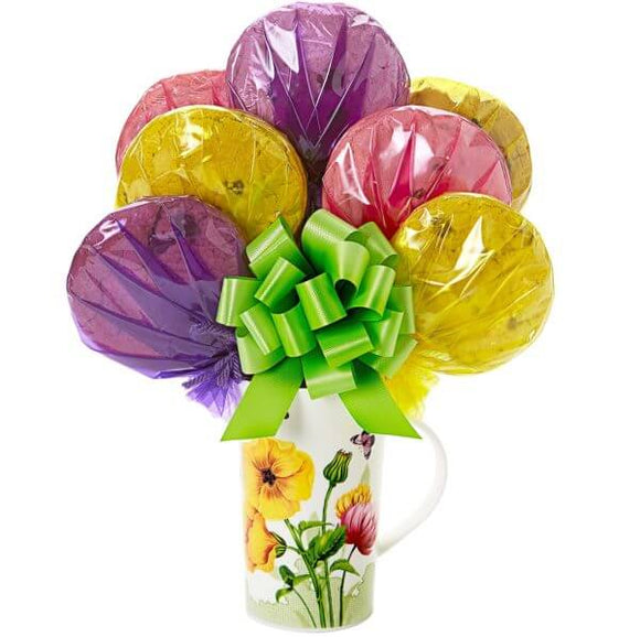 Floral Mug Cookie Bouquet - Fine Gifts La Bella Basket Company