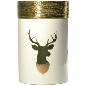 Golden Deer Tart Burner Candle Warmer - Fine Gifts La Bella Basket Company