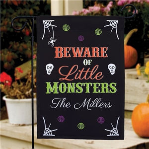 Beware of Little Monsters Garden Flag