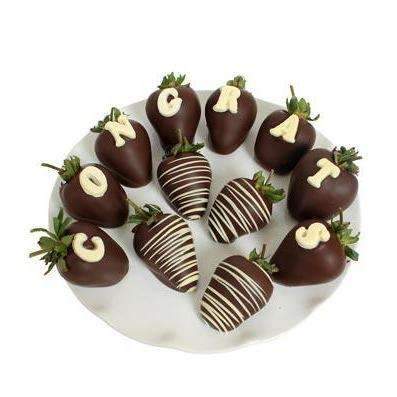CONGRATS Chocolate Covered Strawberries - Fine Gifts La Bella Basket Company