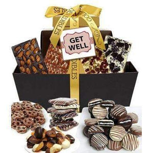 Get Well Chocolate Gift Tower - Fine Gifts La Bella Basket Company