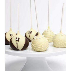 Bride and Groom Cake Pops - Ten - Fine Gifts La Bella Basket Company